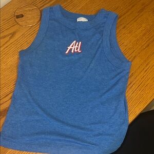 Atl Atlanta Braves girly women’s Blue Kids Tank Top size XL in good condition